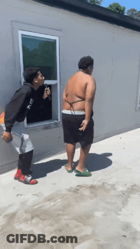 Man In Sweatshirt Saying Run GIF