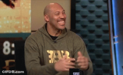 Man In Sweatshirt With Number 8 Smiling GIF