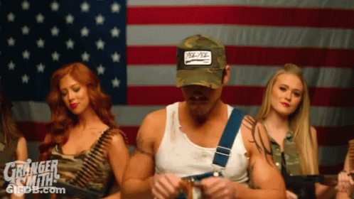 Man In T-Shirt Saying Yee-Yee GIF