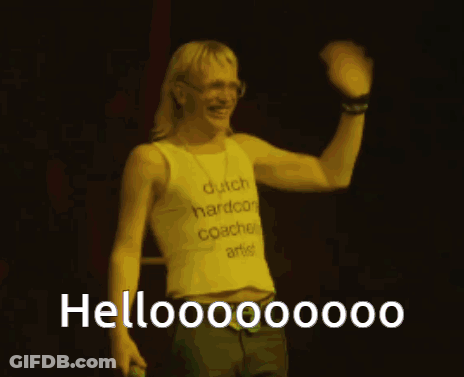 Man In Tank Top Saying Dutch Hardcore Coaches Arts GIF