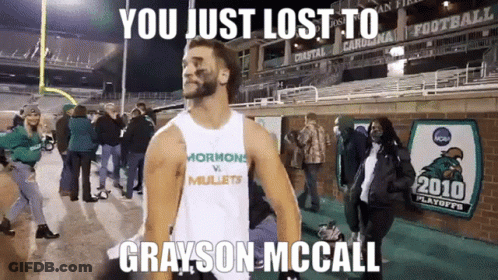 Man In Tank Top Saying Grayson McCall GIF