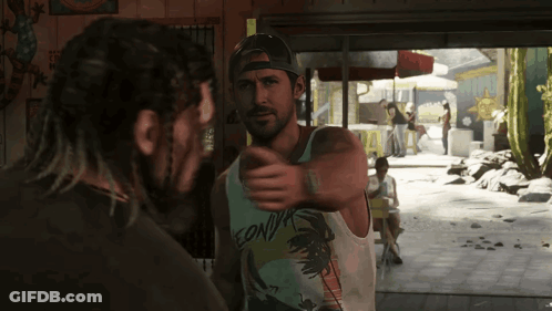 Man In Tank Top Saying Hawaii GIF