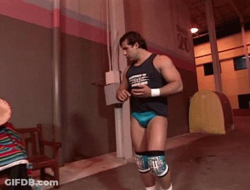 Man In Tank Top Saying Wrestling Is My Life GIF