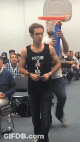 Man In Tank Top Saying YouTube Is Not A Real Job GIF