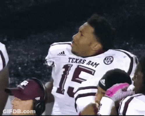 Man In Texas A&M Football Jersey GIF