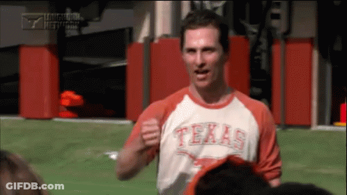 Man In Texas Jersey Cheering In Crowd GIF