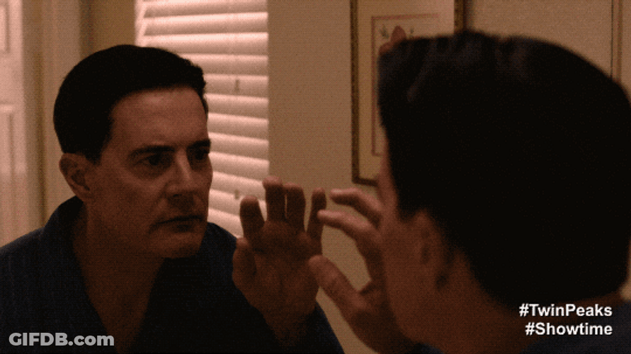 Man In The Mirror Dale Cooper Twin Peaks GIF