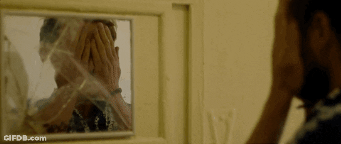 Man In The Mirror Eyes Closed GIF