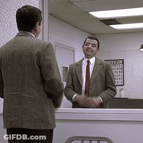 Man In The Mirror Mr Bean Dancing GIF