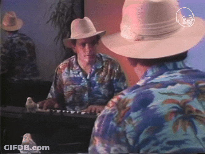 Man In The Mirror Playing Piano GIF