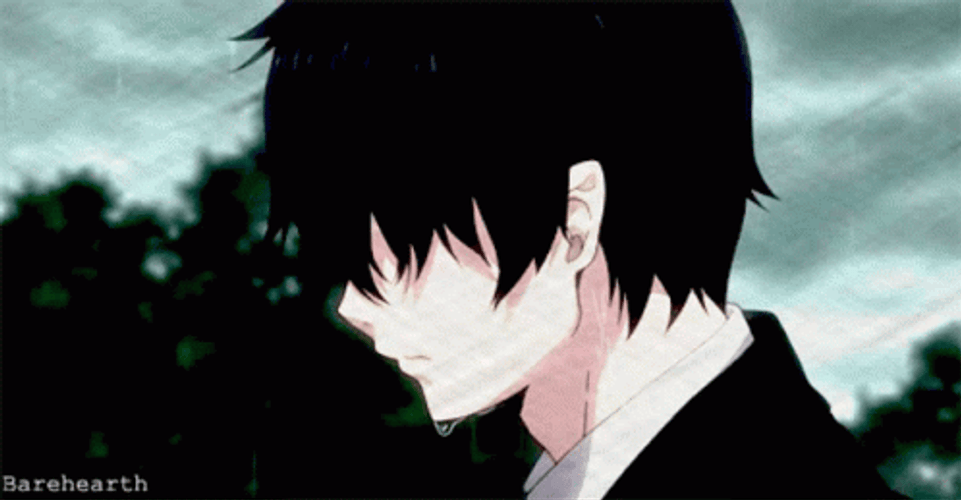 Man In The Rain Anime Cry GIF