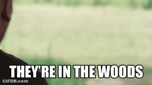 Man In The Woods Saying They're In The Woods GIF