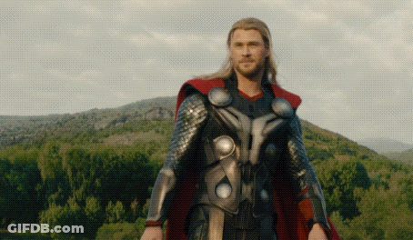 Man In Thor Costume By Mountain GIF
