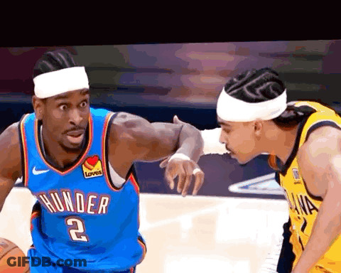 Man In Thunder Jersey Talking GIF