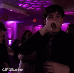 Man In Tie Covering Mouth GIF