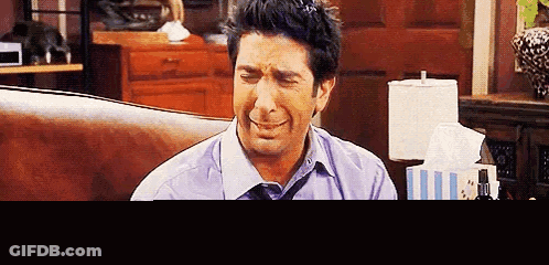 Man In Tie Crying On Couch GIF
