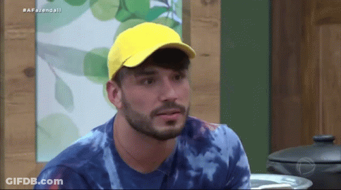 Man In Tie Dye Shirt And Yellow Hat #A Fazenda11 GIF