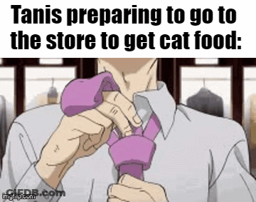 Man In Tie Going To Store For Cat Food GIF