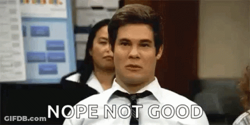 Man In Tie Saying Nope Not Good GIF