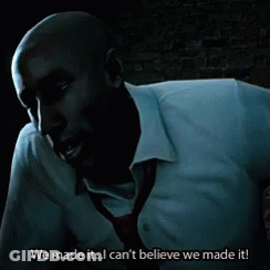 Man In Tie Saying We Made It I Can't Believe We Made It GIF