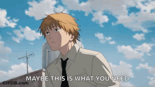 Man In Tie Says Maybe This Is What You Need Blue Sky GIF