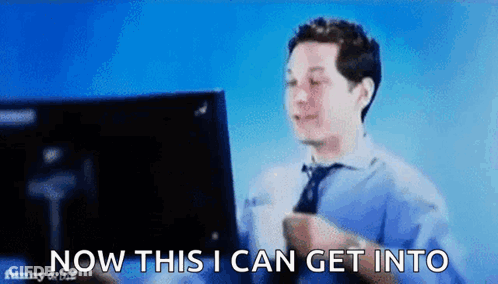 Man In Tie Says Now This I Can Get Into GIF
