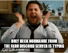 Man In Tie Screaming Holy Heck Normande Faru Discord Server GIF