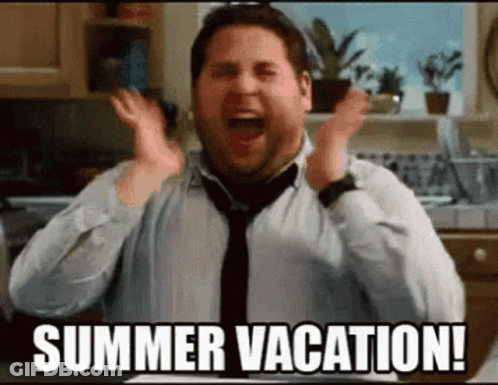 Man In Tie Screaming Summer Vacation GIF