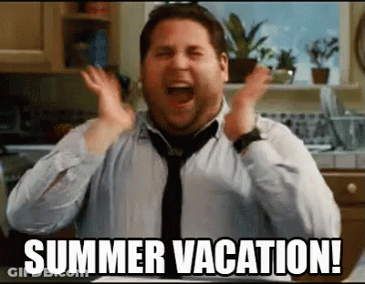 Man In Tie Screaming With Hands Up Summer Vacation GIF