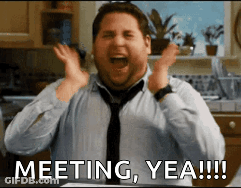 Man In Tie Screaming With Meeting Yea GIF
