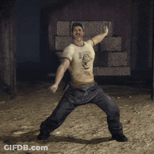 Man In Tiger Shirt Arms Outstretched GIF