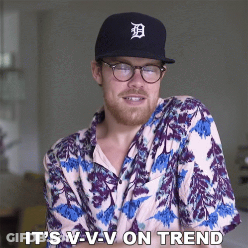 Man In Tigers Hat And Glasses Saying It's V-V-V On Trend GIF