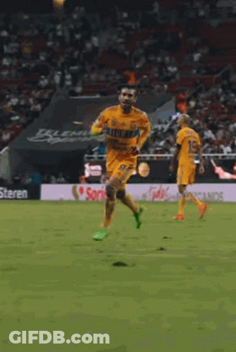 Man In Tigres Jersey Running On Field GIF