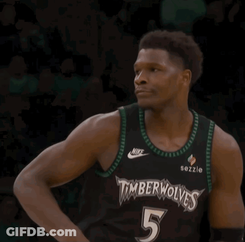 Man In Timberwolves Jersey Number 5 GIF