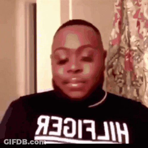 Man In Tommy Hilfiger Shirt Eyes Closed GIF