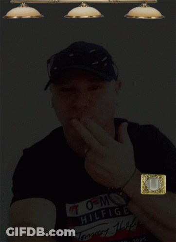 Man In Tommy Hilfiger Shirt Giving Middle Finger GIF