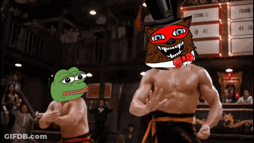 Man In Top Hat And Bow Tie Next To Frog GIF