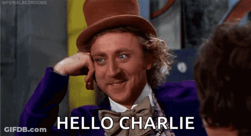 Man In Top Hat And Bow Tie Saying Hello Charlie GIF