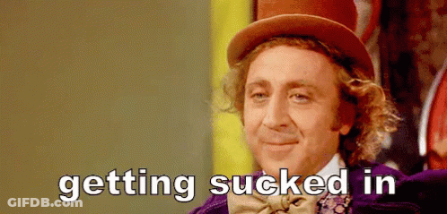 Man In Top Hat And Bow Tie Smiling Saying Getting Sucked In GIF