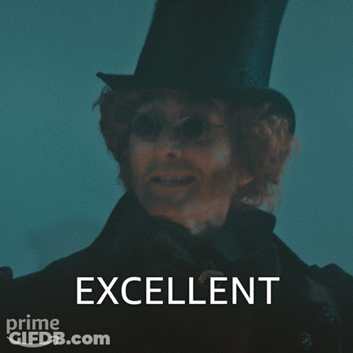 Man In Top Hat And Glasses Excellent GIF