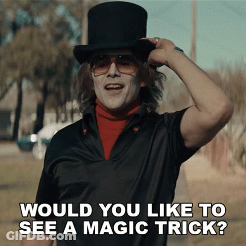 Man In Top Hat And Sunglasses Asking To Show Magic Trick GIF