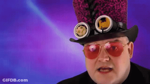 Man In Top Hat And Sunglasses Making A Face GIF