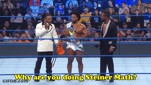 Man In Top Hat And Wrestler With Steiner Math Caption GIF