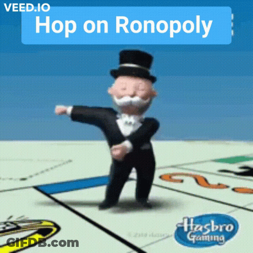 Man In Top Hat Dancing With Hop On Monopoly GIF