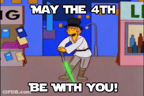 Man In Top Hat Holding Green Lightsaber GIF