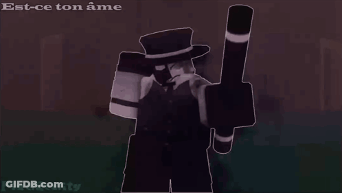 Man In Top Hat Holding Gun GIF
