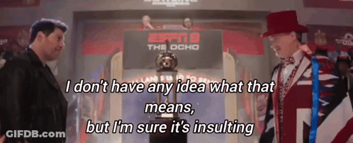 Man In Top Hat Next To Man In Suit Holding ESPN The Ocho Trophy GIF