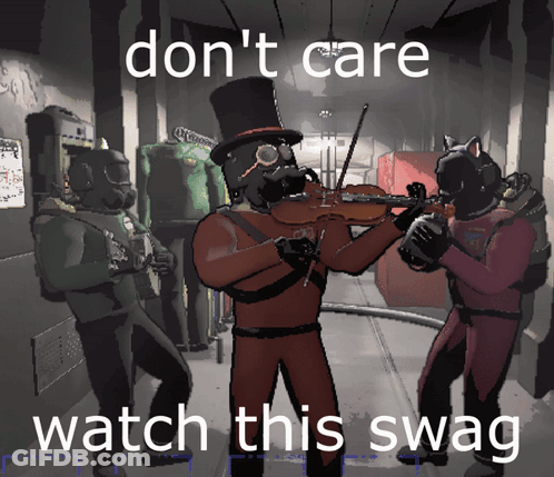 Man In Top Hat Playing Violin Don't Care Watch This Swag GIF