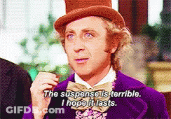 Man In Top Hat Saying The Suspense Is Terrible GIF