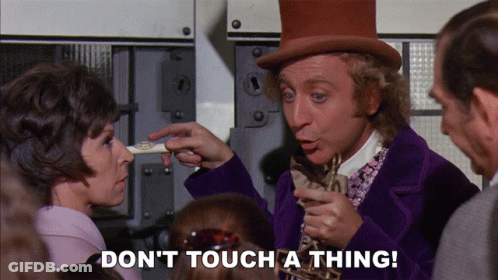 Man In Top Hat Says Don't Touch A Thing GIF